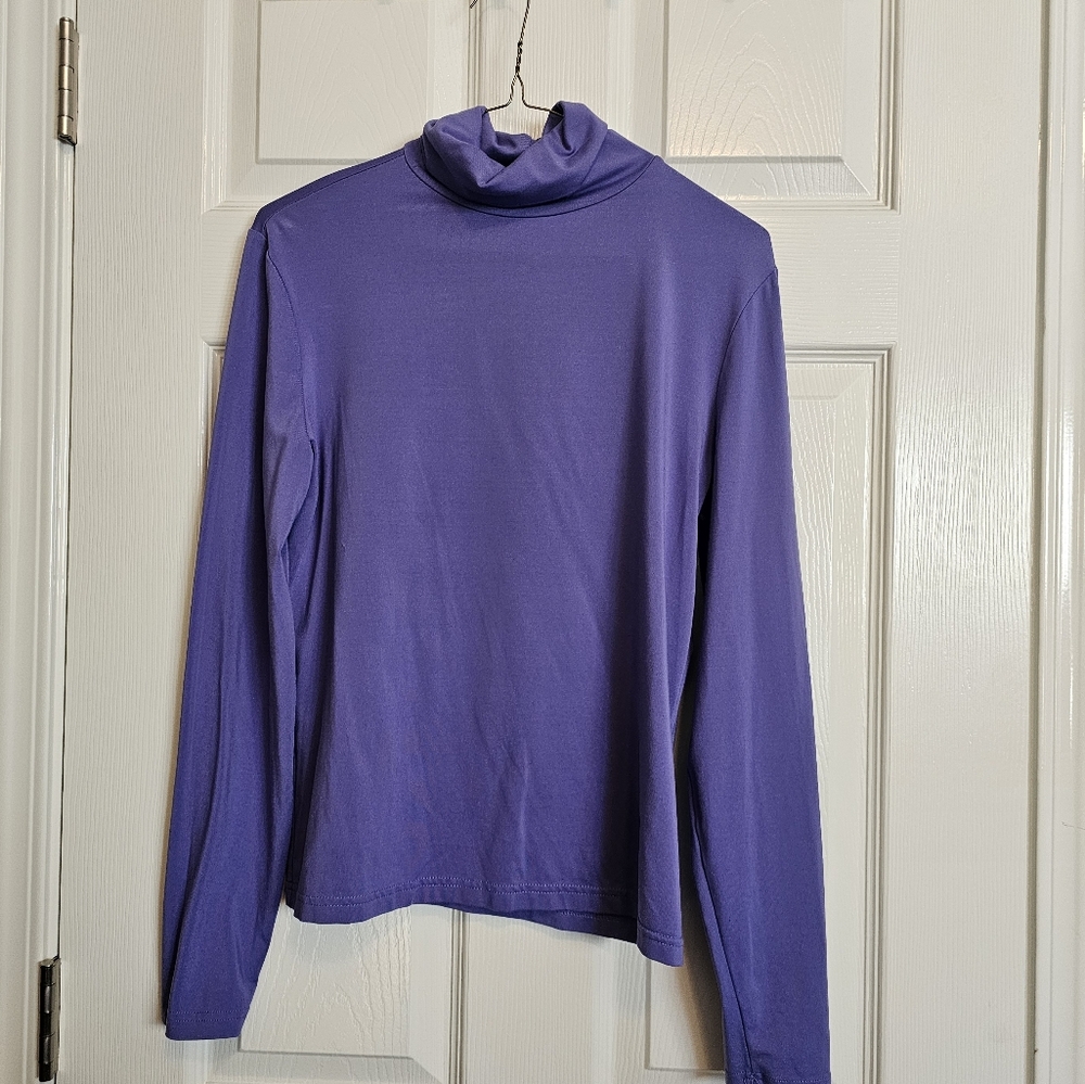 Purple Turtleneck Sweater
